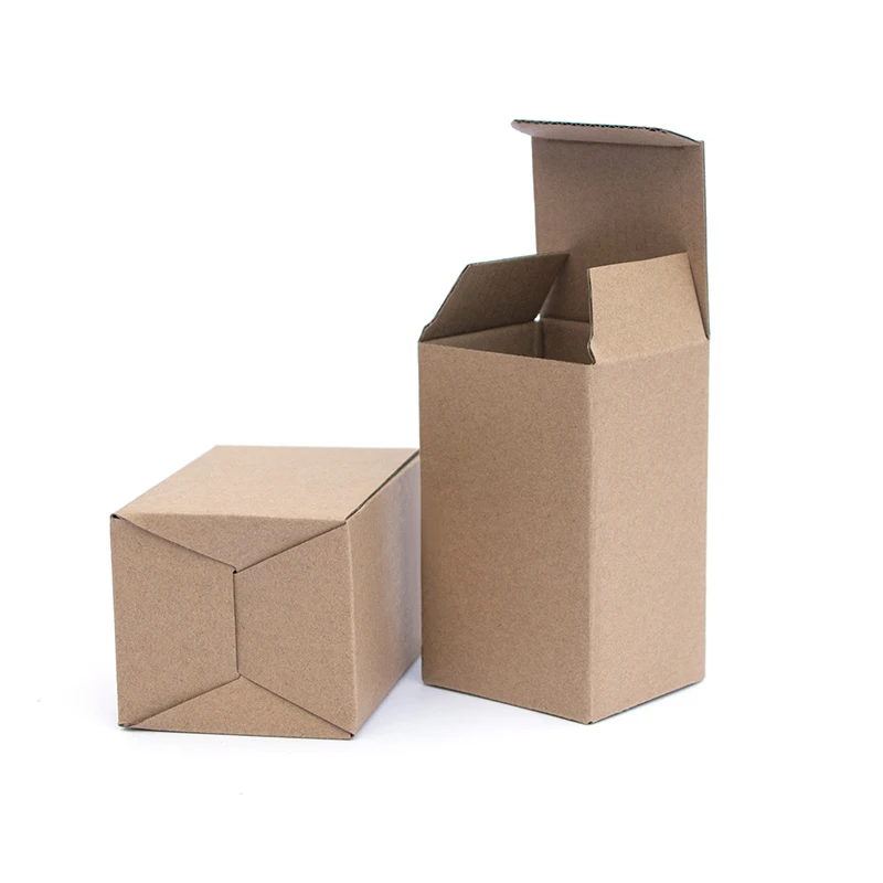 10pcs / kraft paper box rectangular black pink gift box 3-layer corrugated paper packaging small box custom size/printing logo