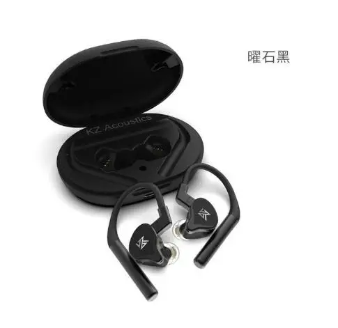 KZ E10 TWS 1DD+ 4BA гибридные драйверы Bluetooth наушники Aptx/AAC/SBC Apt-x V5.0 bluetooth-гарнитура Заушник QCC3020 ZSX ZS10 PRO C12 - Цвет: Черный