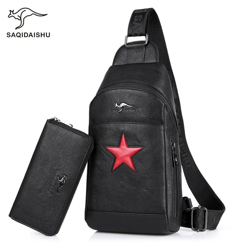 

2018 New Style Daishu Men's Bag Business Casual Men's Chest Pack Trend of Fashion Single-shoulder Bag for Women Different Size B