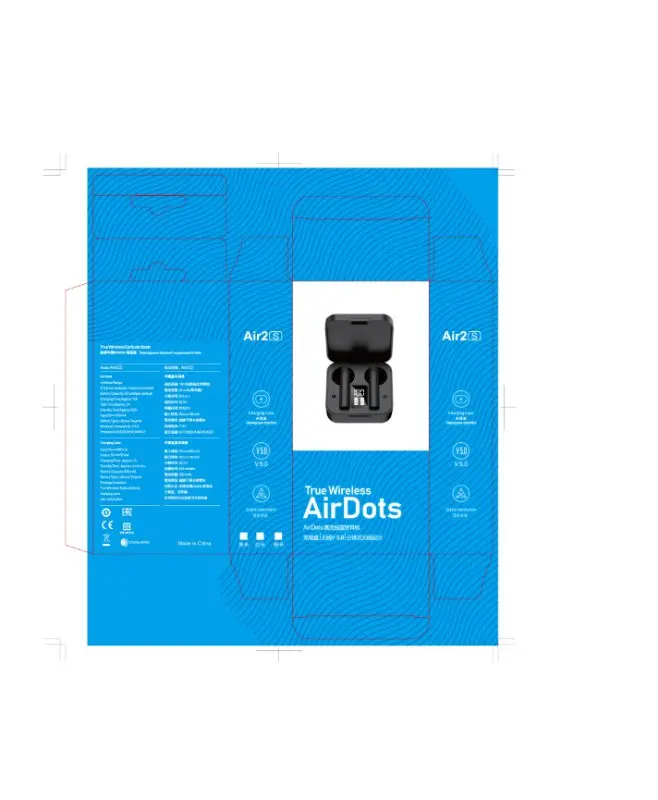 Air2S Bluetooth Earphones True Wireless Earphones 5.0 TWS in-Ear Earbuds Air2S Waterproof Mini Headset Sound Sport Earpiece