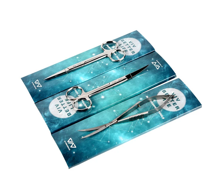 VIV Aquatic Stainless Spring Steel Plant Scissors Curved Scissors Wave Shape Scissors ADA Quality for Aquarium