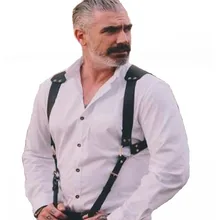 Фетиш мужчины гей грудь ремни мужские кожаные экзотические топы регулируемые мужские ремни панк Рейв костюмы для БДСМ Связывание гей секс