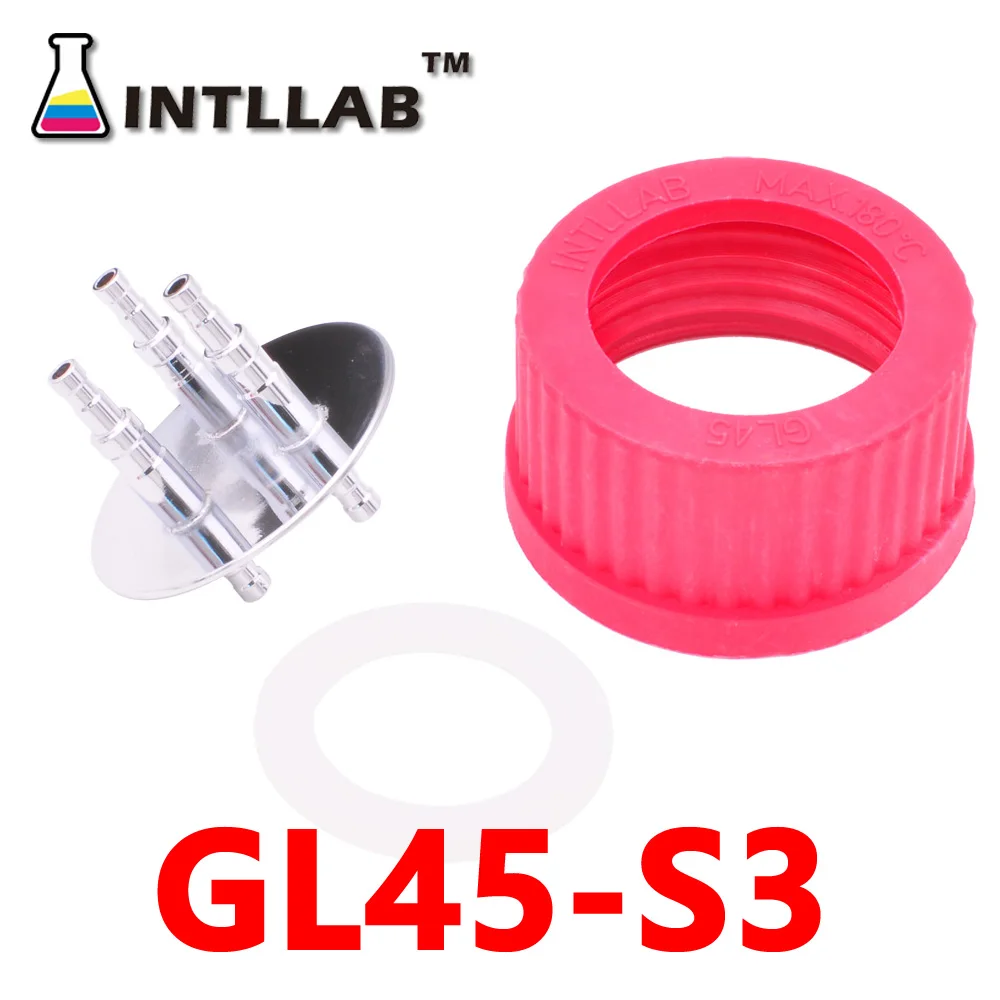 [INTLLAB] GL 45 винт крышка порт вентиляционный узел, прямой, GL-45 резьба, универсальный, 316L электро полированная нержавеющая сталь, в комплекте - Цвет: GL45-S3