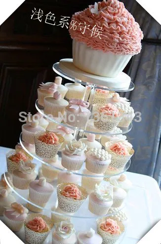 

5 Tier Circle Clear Acrylic Wedding Maypole Cupcake Stand Christmas Cake Stand Cupcake Display Stand F