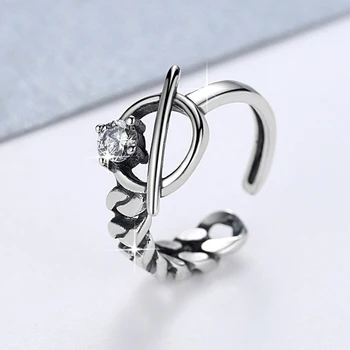 

Genuine S925 Sterling Silver Silver Ring Chain Shape Irregular Asymmetric Retro Thai Silver Open Adjustable Ring