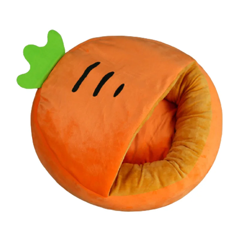 Orange cat bed
