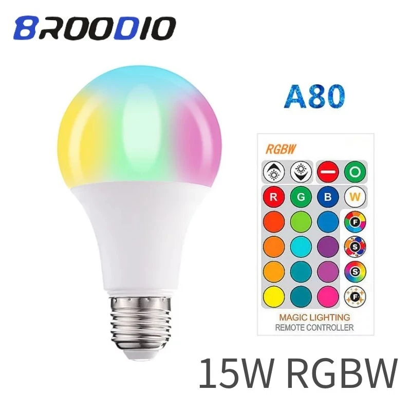 

E27 LED 15W 16 Color Changing Magic Bulb White IR Remote Control LED Bulbs For Home AC85-265V Smart Lighting Lamp Lampada