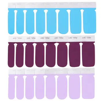 

3 Sheets/lot Full Cover Self Adhesive Nail Stickers Polish Strips Nail Tip Wrap Manicure