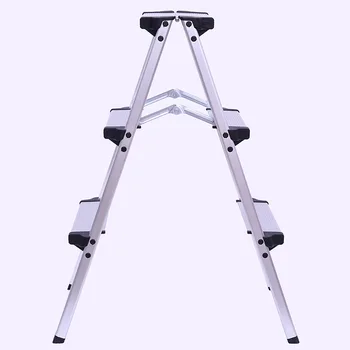

Hot Selling Hot Selling Household Ladder Stool Aluminum Alloy Double-Sided Ladder Three-Step Three-Sided Pedal Trestle Ladder