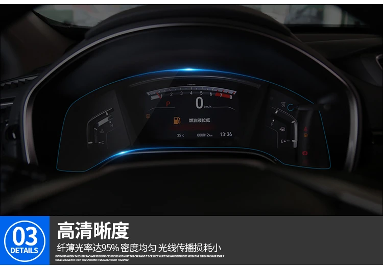 Для Honda CR-V CRV 5th GEN автомобильный навигатор Защитная пленка для приборной панели ТПУ ЖК-экран протектор приборная панель Крышка