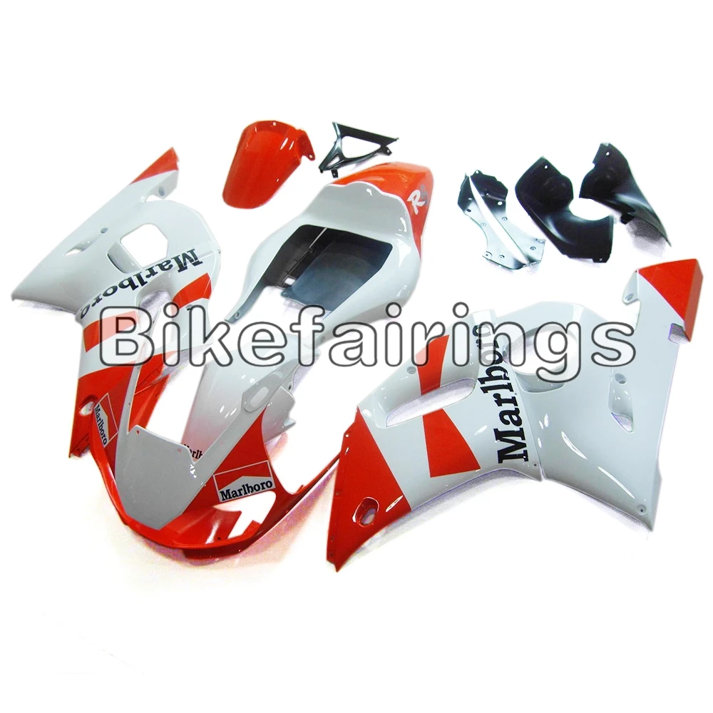 Полный комплект обтекателя Для Yamaha YZF-600 R6 1998 1999 2000 2001 2002 YZF 99 01 впрыска ABS Мотоциклетный кузов блеск оранжевого и белого цветов в стиле хип
