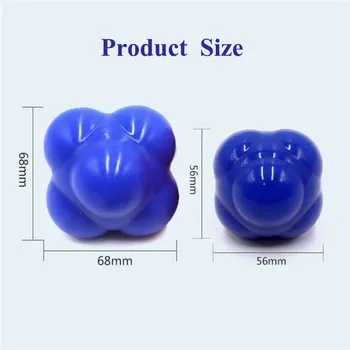

Outdoor Speed Rubber Training Balls Fun Hexagonal Ball Toy Sports Gym Fitness Hexagonal Reaction Ball Tennis Baseball Fast