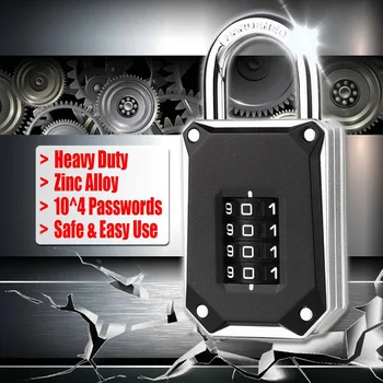 

Multifunctional Combination 4 Digit Security Padlock Gym Locker Drawer Luggage Cabinet Toolbox Door Lock Door Padlock