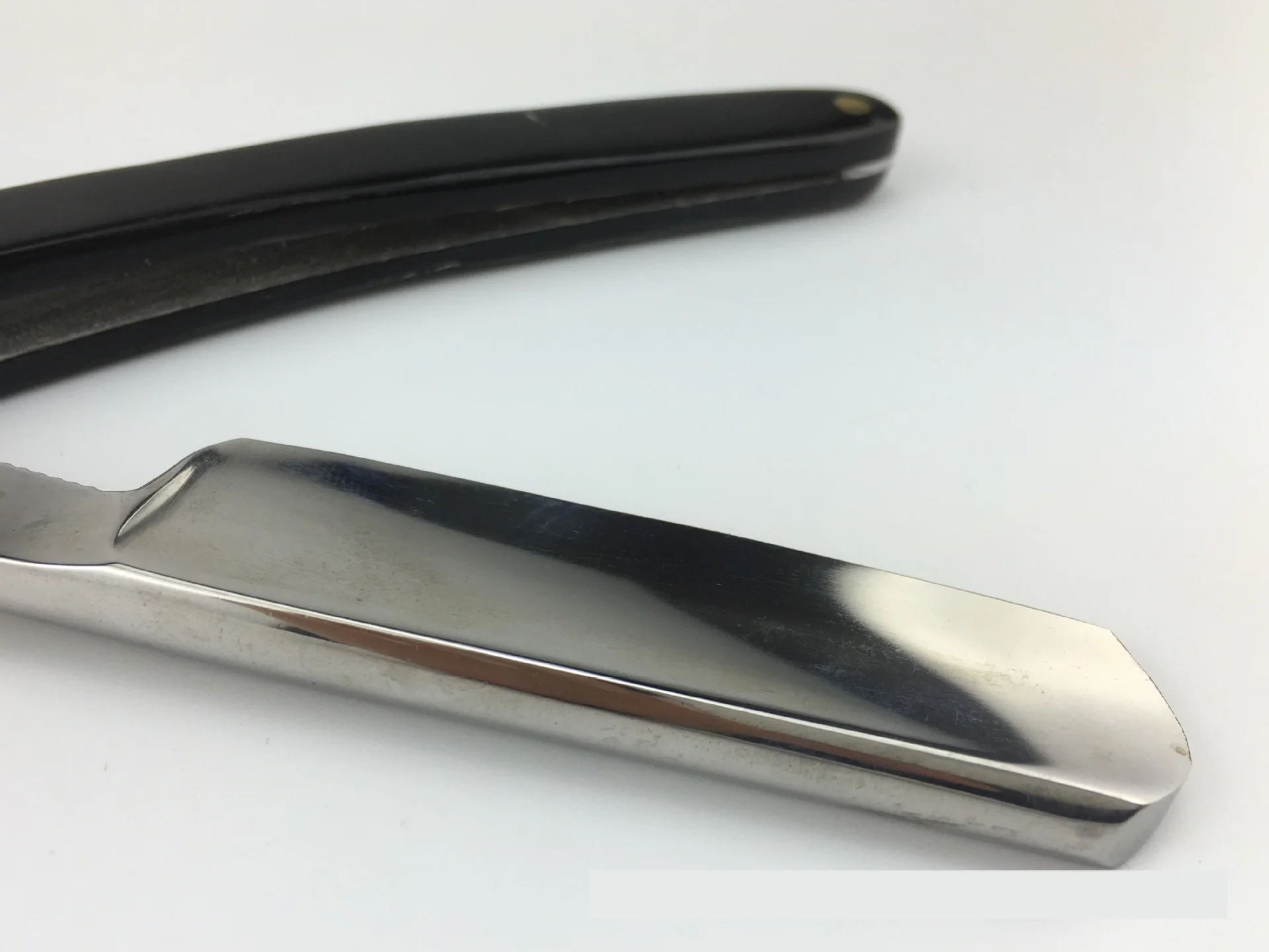 Роговая бритва, винтажная бритва, Высококачественная Бритва для волос, бритва и лезвия, антикварный черный складной нож для бритья G1106