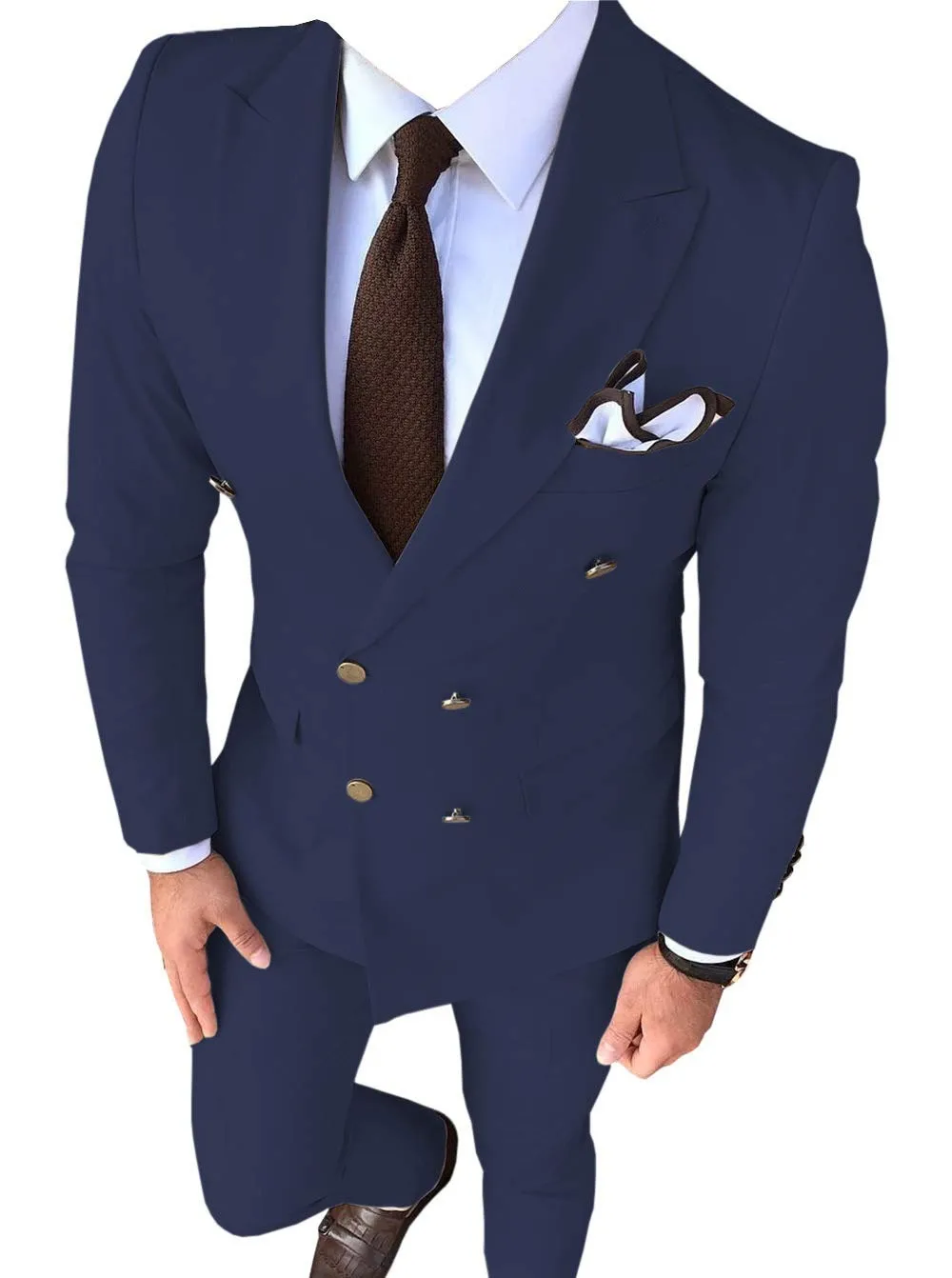 Темно Grenn двубортные костюмы модные мужские костюмы высокое качество Custome Homme Terno Slim Fit Masculino красивый(куртка+ брюки - Цвет: as picture