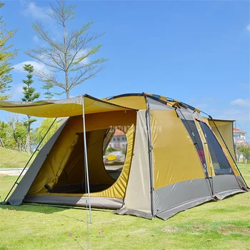 

6-10 Person Camping Family Tent Big Space Beach Tent Thickened Oxford Rainproof Camping Tent For Outdoor Beach Fishing Hiking