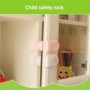 

1pcs Multifunctional Toddler Baby Safety Lock Double Pressure Fastener Right Angle Door Cabinet Drawer