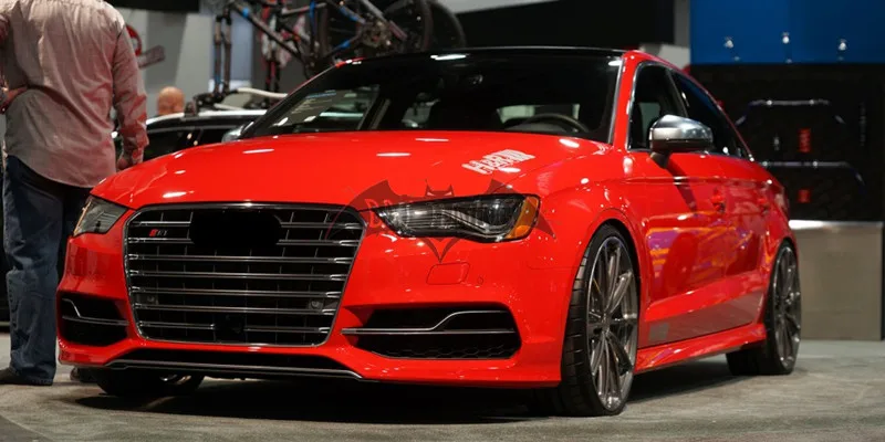 Для S3 Look решетка ABS для Audi A3- Решетка переднего бампера с ACC режущая гоночная решетка с держателем Европейской пластины