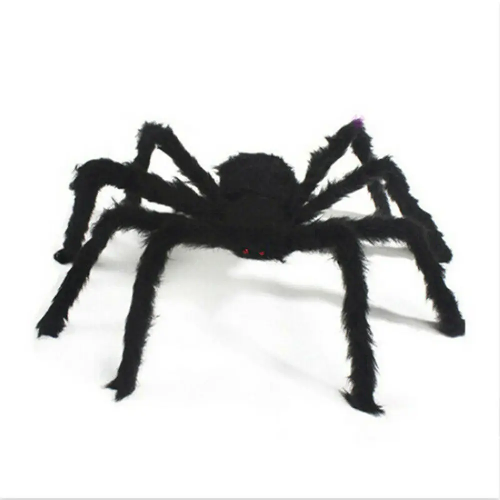 Большой плюшевый паук для Хэллоуина 75 см страшная игрушка реквизит товары