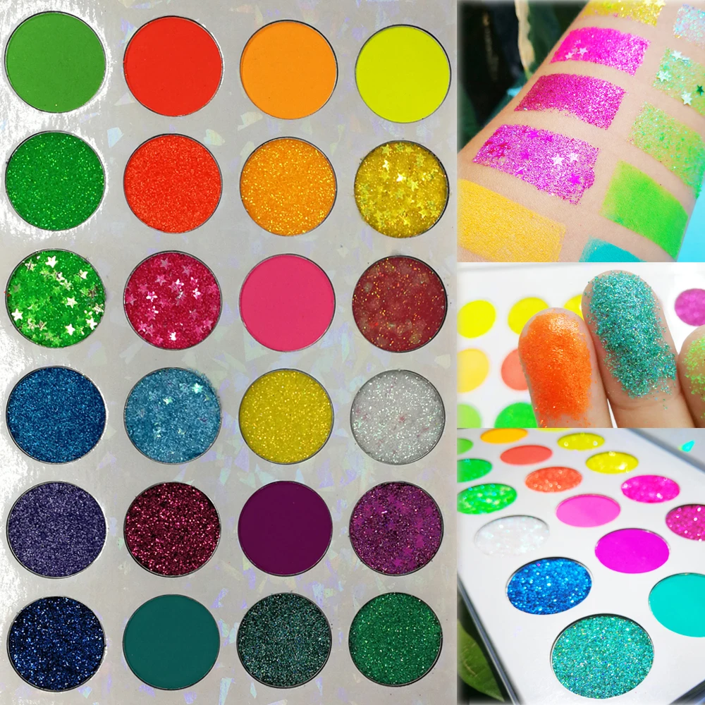Красочные пигментированные тени для век Палитра матовый макияж мерцающий сияющий блеск Профессиональные Тени для век Палитра пудра косметический набор