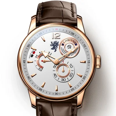 men watch P1 LOBINNI часы для мужчин Роскошные автоматические часы Механические наручные часы платье relogio masculino человек само ветер кожаный ремешок аналог reloj - Цвет: men watch P1