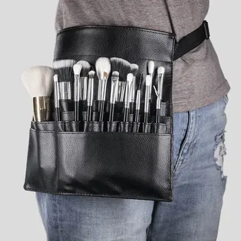 

Makeup artist belt bag PU imitation leather Universal Handmade Multifunctional Makeup Brush Bag Makeup Waist Bag