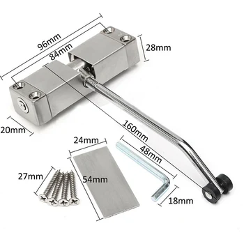 

Automatic Door Closer Adjustable Automatic Strength Spring Door Closer Hinge Fire Rated Door Channel BJStore