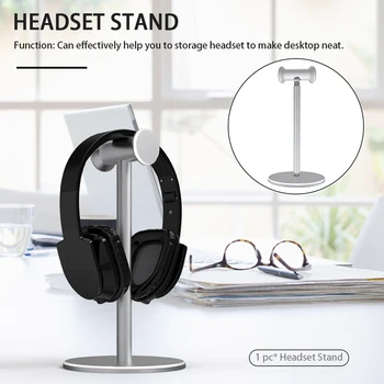

Aluminum Alloy Headphones Holder Portable Headset Stand Office Studio Gaming Multifunctional Home Free Standing Desktop Display