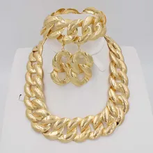 Высокое дубайское качество большой набор украшений 3 тона золотого цвета нигерийские Свадебные африканские Ювелирные наборы женские ювелирные украшения