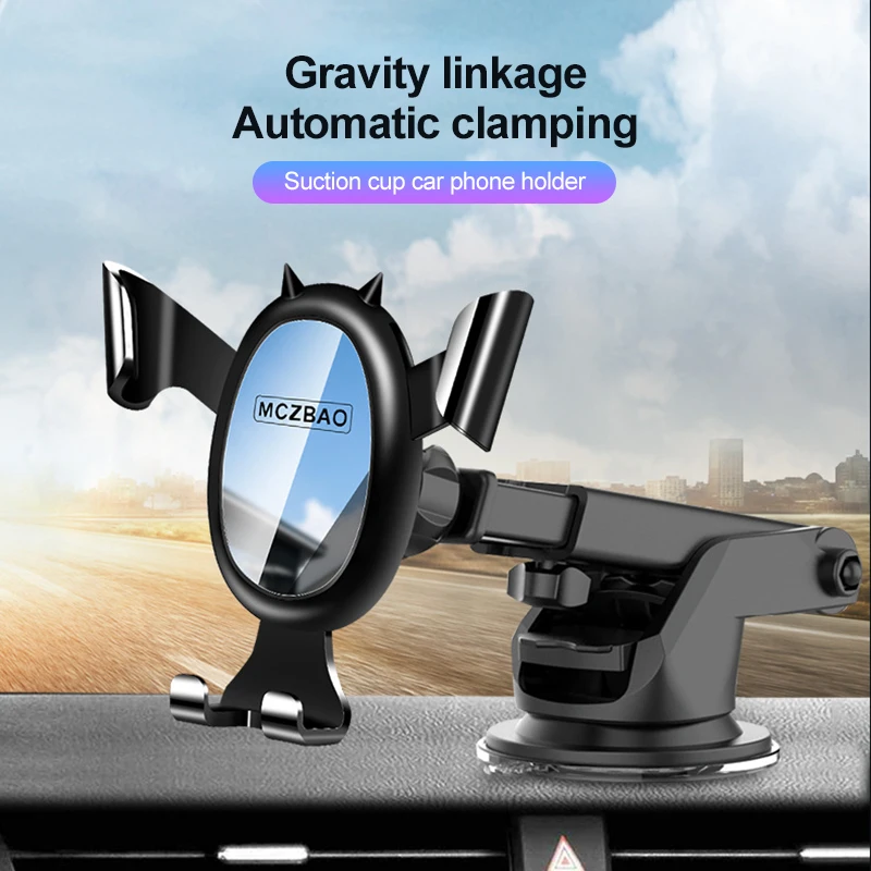 

Vertical Windshield Gravity Sucker Car Phone Holder Bracket For IPhone X 11 Xiaomi Holder Car Mobile Support Smartphone Stand