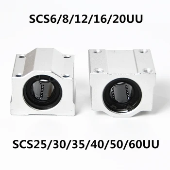 

4pcs Linear Motion Ball Bearing Slide Block Bushing SC8UU SCS8UU SC10UU SCS12UU SCS16UU SC20UU Linear Shaft CNC 3D Printer Parts