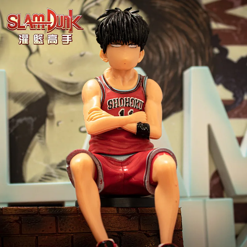 Décoration d'intérieur de voiture 9Cm Figurines de dessin animé SLAM DUNK  Hanamichi Sakuragi accessoires pour automobile cadeaux