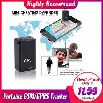 

Mini Portable GSM/GPRS Tracker GF07 Tracking Device Satellite Positioning Against Theft for Car Motorcycle Vehicle,Person