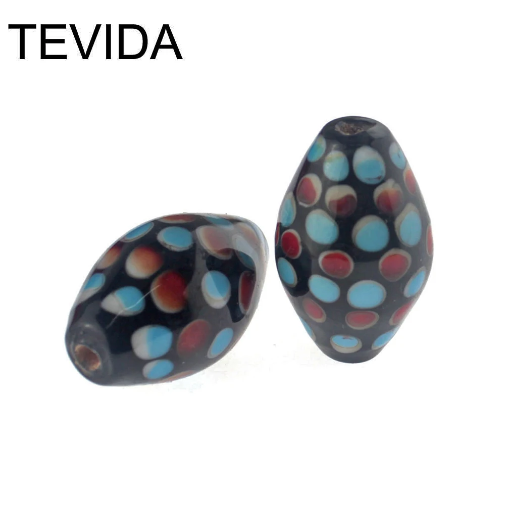 TEVIDA R50 2 шт. африканская стеклянная овальная бусина DIY для изготовления ожерелья