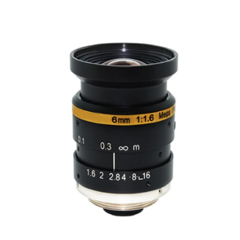 3MP 6 мм F1.6 без искажений телевизора 1/1.8 &quotдатчик 0 5 мод Машинное зрение объектив с