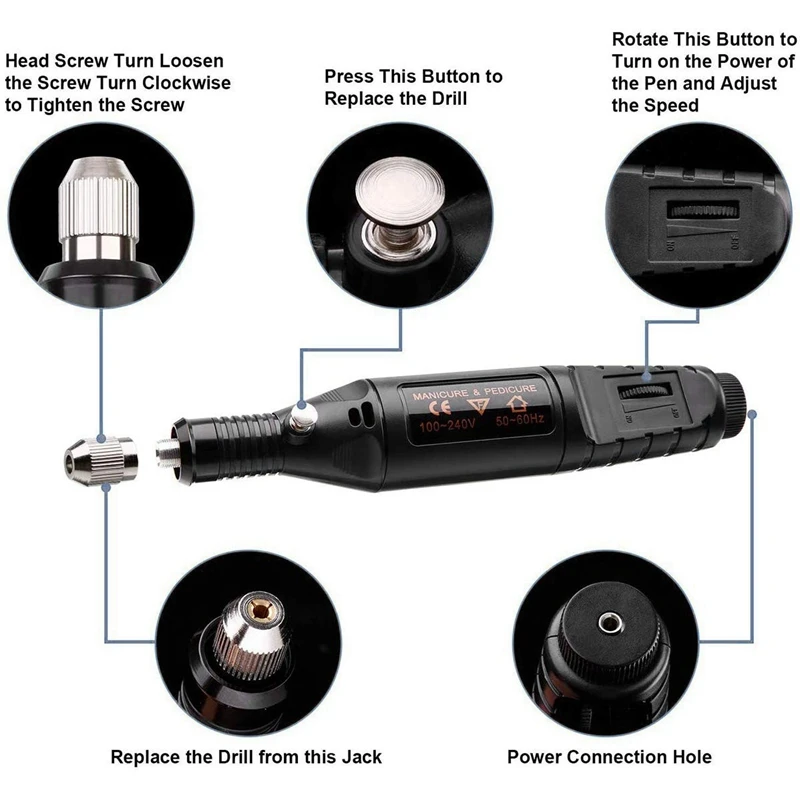 Electric Engraver Pen,Engraving Tool Kit for Metal Glass Stones Ceramic Plastic Wood Jewelry with Polishing Head,Scriber Etcher /& Stencils