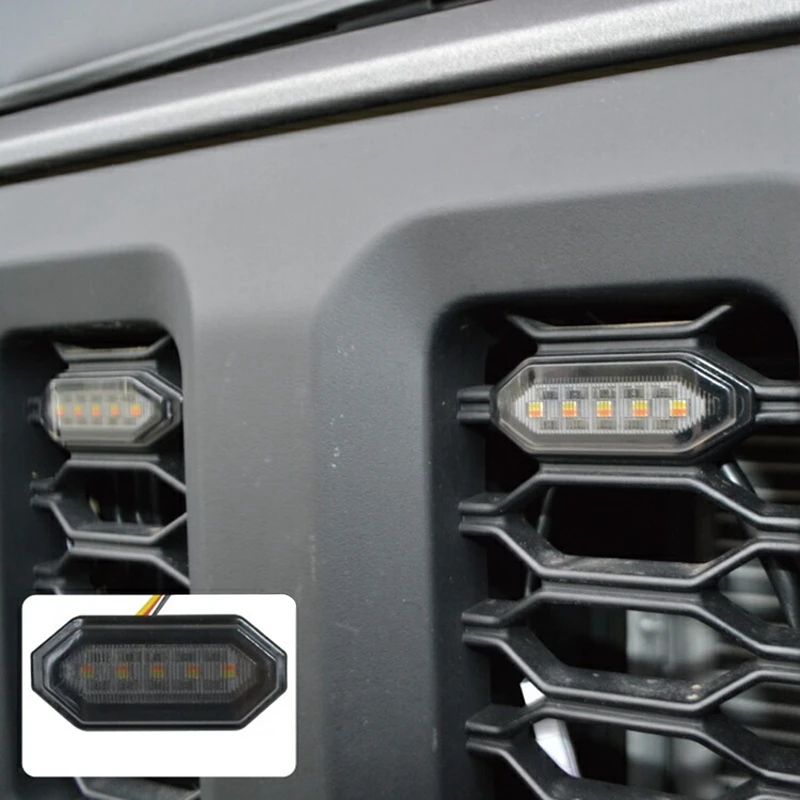 Car Accessories LED Front Grille Lights White Amber Light External Grille Lamps for Suzuki Jimny JB64 JB74 car accessories auto accessories
