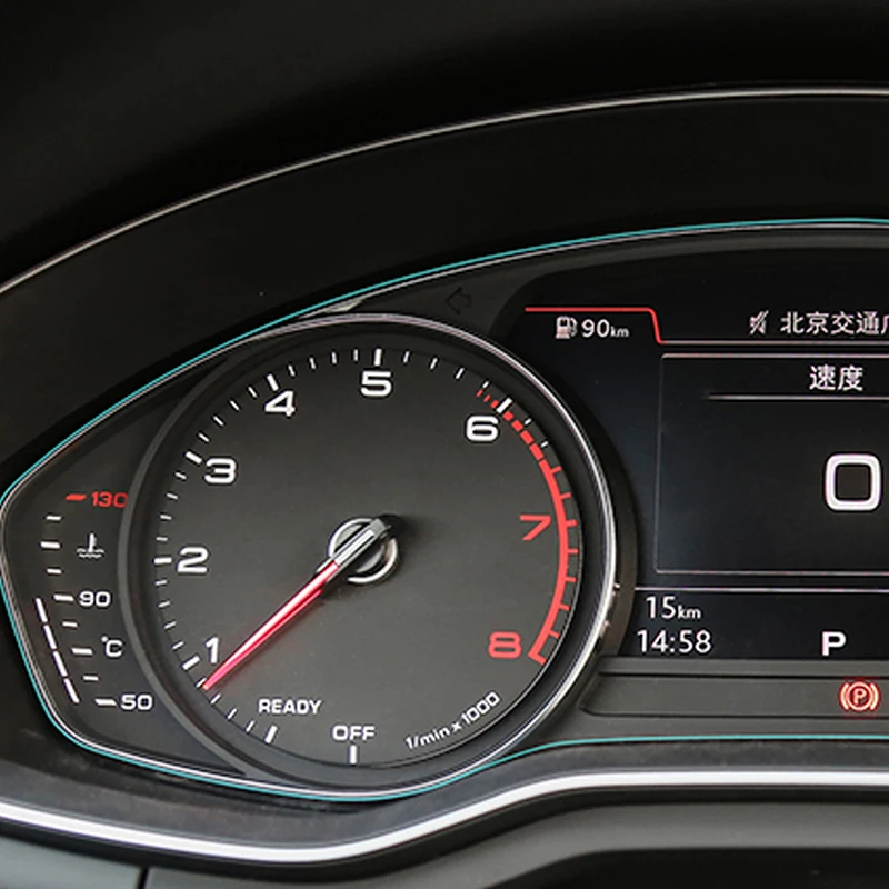 Для Audi A4 A5 S4 S5 B9 Автомобильная панель монитора, защитная пленка, накладка, наклейка, аксессуары для интерьера