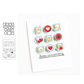 

Love letters Metal cutting dies and Clear Stamps Transparent Silicone Seal for DIY scrapbooking photo album Decorative