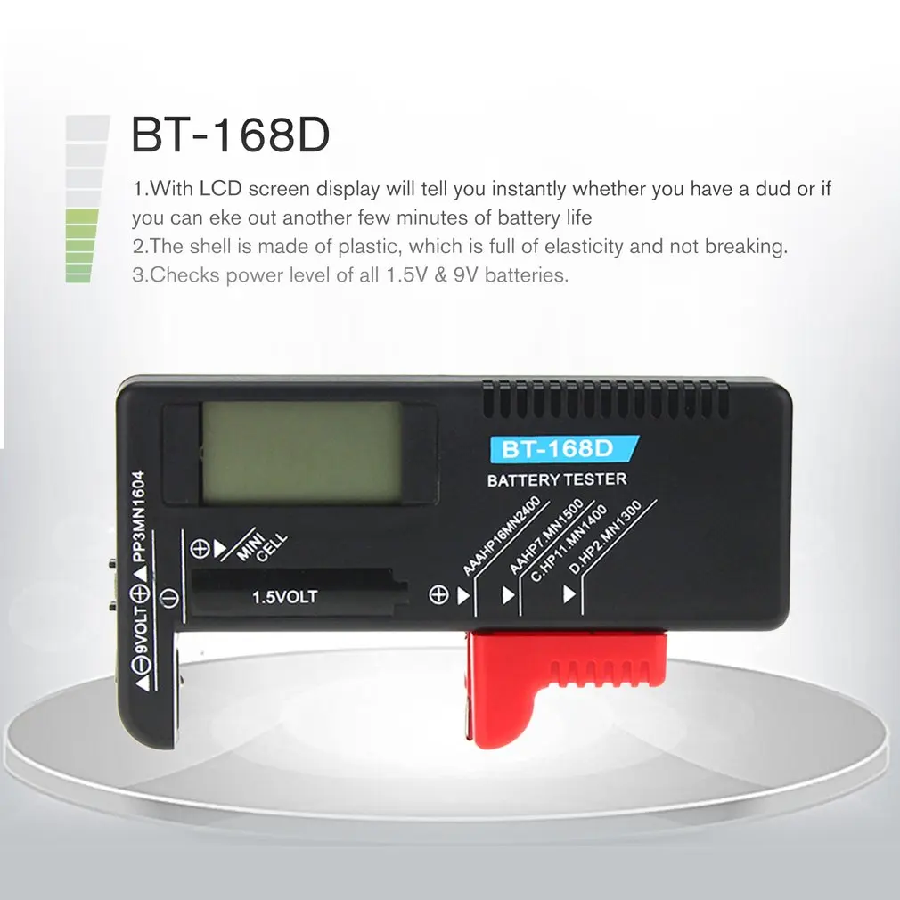 BT 168D цифровой тестер емкости батареи диагностический инструмент с ЖК дисплеем