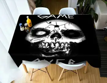 

Halloween Pumpkin Skull Skeleton Beauty Gift Tablecloth Kitchen Dining Table Decor Home Rectangular Party Table Covers Drop Ship