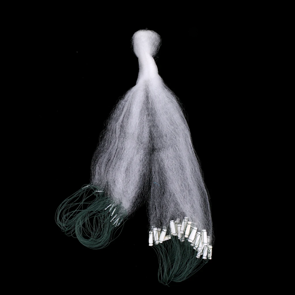 Three Layers Fishing Gill Net Fishing Net Seine Net with Foam Float Bobbers and Lead Sinkers