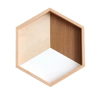 

Wooden Room Decoration Serving Storage Tray Dinner Plate Snack Dessert Serving Tray Tableware Nordic Style Hexagonal Photography