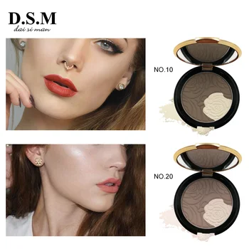 

D.S.M Brand New Powder Bronzer 2 Colors Makeup Brighten Full Cover Shading Powder Oil-Control Base Makeup Bronzing Powder