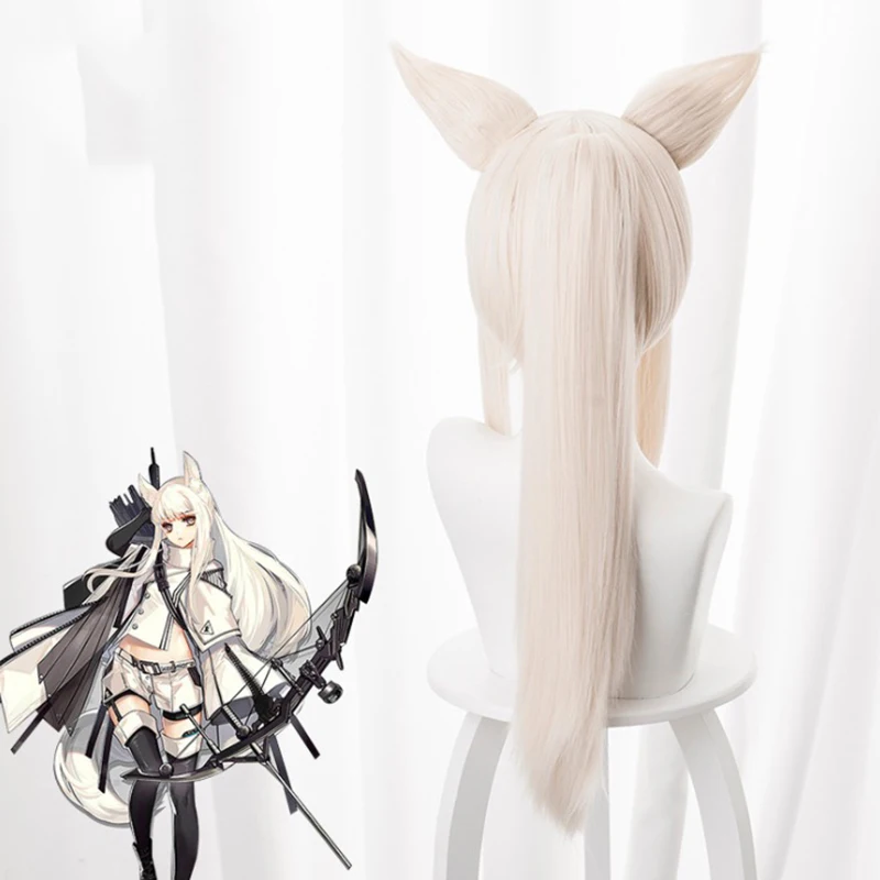 Парики для косплея из игры Arknights, платина, парик для косплея, термостойкий синтетический парик, волосы для Хэллоуина, вечерние, аниме, женский парик для косплея