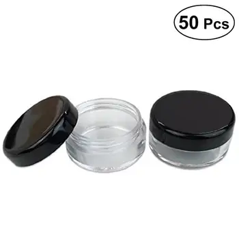 

50pcs Cosmetic Container Empty 5g/5ml Plastic Round Cosmetic Jar Pot with Lid