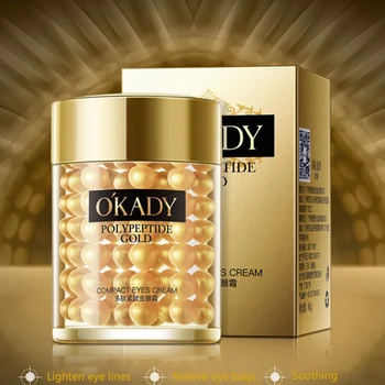 

Polypeptide Gold Moisturizing Eye Cream Hydrating Firming Skin Lighten Dark Circles Puffiness Massage Eye Care Cream