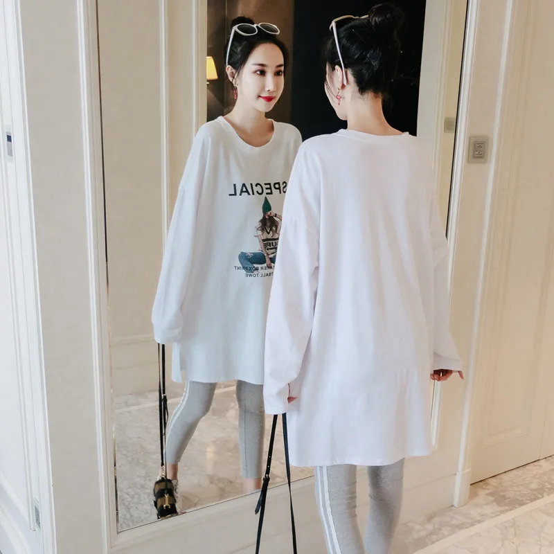Maternity Clothes Loose Stylish Long Sleeves Tops for Pregnant Women Pregnancy Clothes 2112~38~846