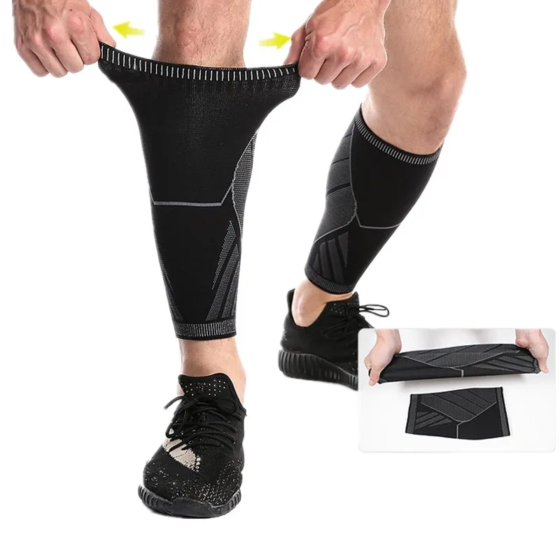 

Leg Warmers Cycling Non-slip Dot Matrix Silicone Calf Compression Sleeve Elastic Support for Running Basketball Sleeve Protector