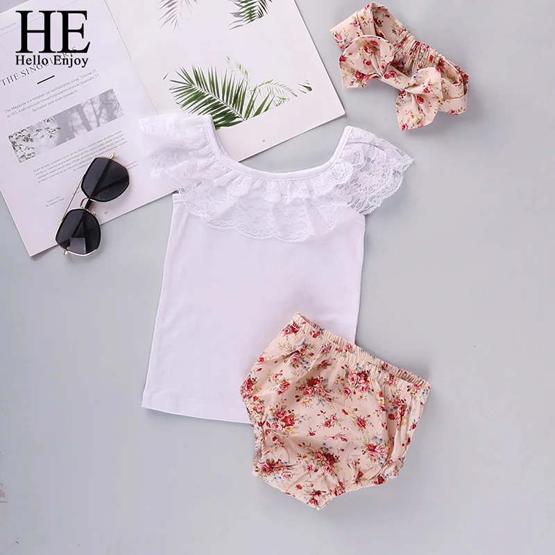He Hello Enjoy Baby Girl Clothes 2020 Summer Newborn Clothing Set